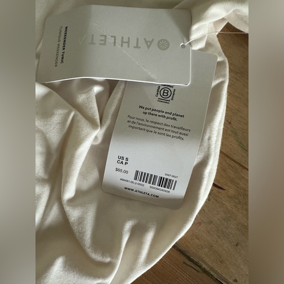 NWT - Athleta Weekender Tunic, Cream, Small - Picture 3 of 7